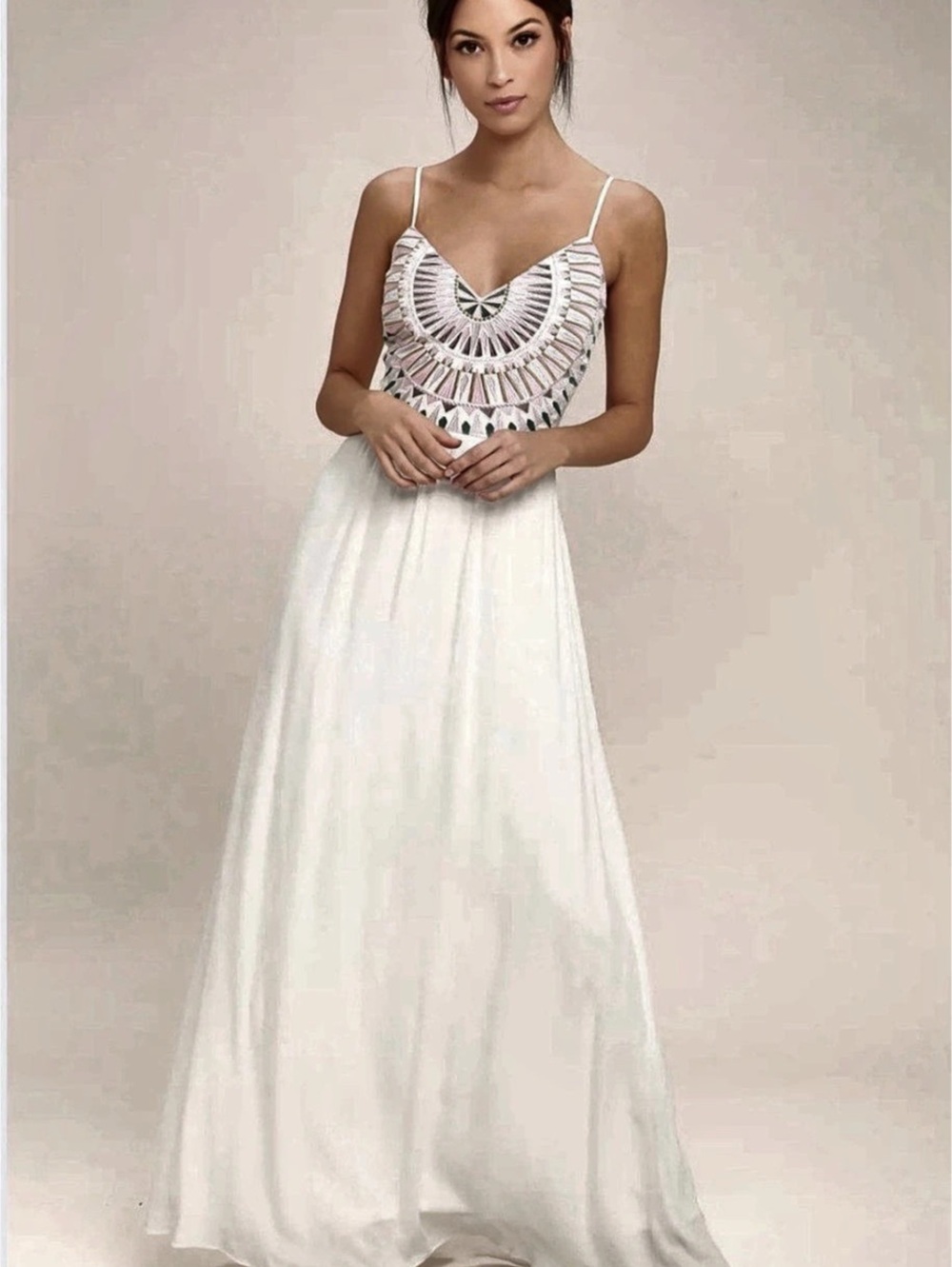 Lulus STYLY#D16804Solar Maxi Dress in White Size Medium